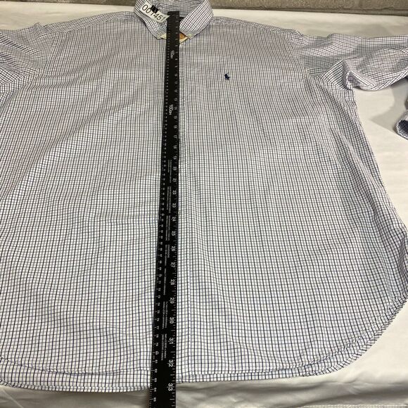 Ralph Lauren Blake Shirt Mens XL Blue Flannel Plaid Preppy Corpcore Button Down - Picture 12 of 15